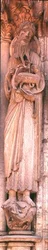 St. Johannes der Täufer, Jambenfigur von der rechten Seite der mittleren Tür des Nordportals